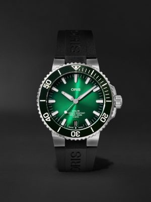 Aquis Automatic 43.5mm Stainless Steel and Rubber Watch, Ref. No. 01 400 7763 4157-07 4 24 74EB Aquis Automatic 43.5mm Stainless Steel and Rubber Watch, Ref. No. 01 400 7763 4157-07 4 24 74EB