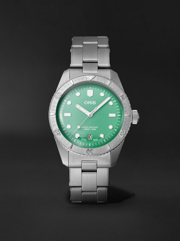 Divers Sixty-Five Automatic 38mm Stainless Steel Watch, Ref. No. 01 733 7771 4057-07 8 19 18