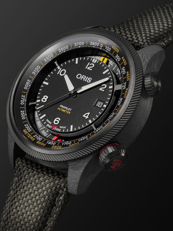 ProPilot Altimeter Automatic 47mm PVD-Plated Titanium, Carbon Fibre and Canvas Watch, Ref. No. 01 793 7775 8764-SetBlack - FR ProPilot Altimeter Automatic 47mm PVD-Plated Titanium, Carbon Fibre and Canvas Watch, Ref. No. 01 793 7775 8764-SetBlack - FR