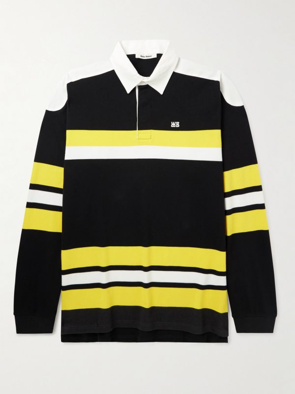 Logo-Embroidered Striped Organic Cotton-Jersey Polo Shirt Logo-Embroidered Striped Organic Cotton-Jersey Polo Shirt