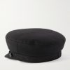 Logo-Appliquéd Wool-Blend Flannel Cap - BK Logo-Appliquéd Wool-Blend Flannel Cap - BK