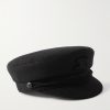 Logo-Appliquéd Wool-Blend Flannel Cap Logo-Appliquéd Wool-Blend Flannel Cap