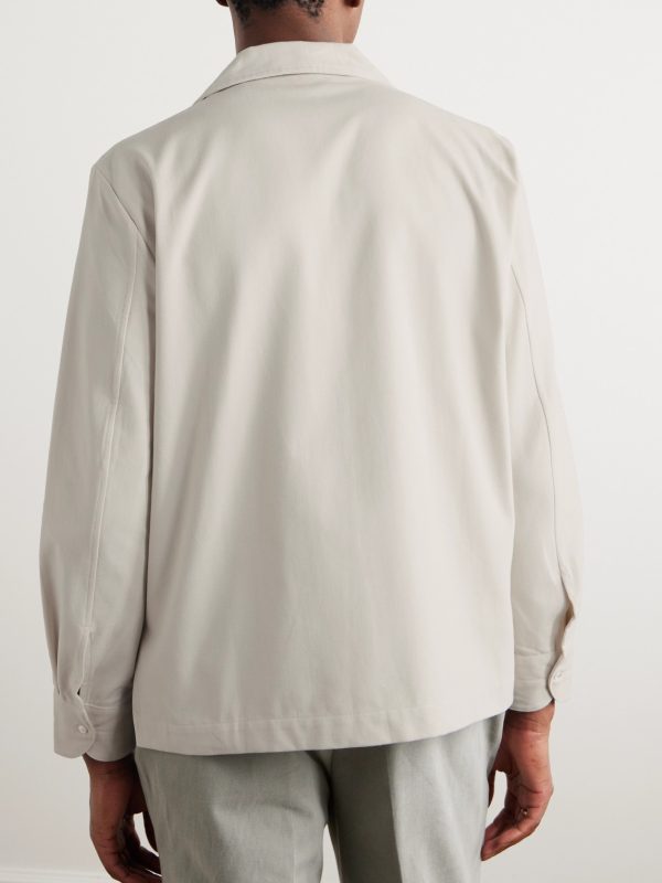 Camp-Collar Cotton-Twill Overshirt - BK
