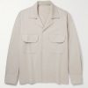 Camp-Collar Cotton-Twill Overshirt