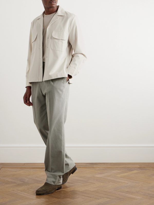 Camp-Collar Cotton-Twill Overshirt - OU