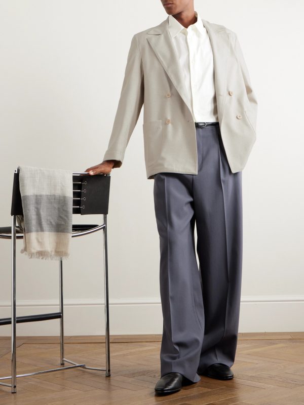 Double-Breasted Wool Blazer - OU Double-Breasted Wool Blazer - OU