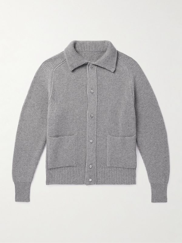 Ribbed Cashmere Cardigan Ribbed Cashmere Cardigan