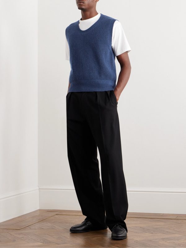 Ribbed Cashmere Sweater Vest - OU Ribbed Cashmere Sweater Vest - OU