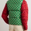 Checked Quilted Cotton-Jacquard Down Gilet - BK Checked Quilted Cotton-Jacquard Down Gilet - BK