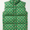 Checked Quilted Cotton-Jacquard Down Gilet Checked Quilted Cotton-Jacquard Down Gilet