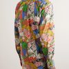 Cutaway-Collar Printed Cotton Shirt - BK Cutaway-Collar Printed Cotton Shirt - BK