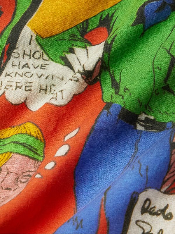 Cutaway-Collar Printed Cotton Shirt - E1 Cutaway-Collar Printed Cotton Shirt - E1