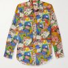 Cutaway-Collar Printed Cotton Shirt Cutaway-Collar Printed Cotton Shirt
