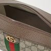 Ophidia Leather-Trimmed Monogrammed Coated-Canvas Messenger Bag - E1 Ophidia Leather-Trimmed Monogrammed Coated-Canvas Messenger Bag - E1