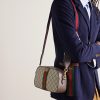 Ophidia Leather-Trimmed Monogrammed Coated-Canvas Messenger Bag - OU Ophidia Leather-Trimmed Monogrammed Coated-Canvas Messenger Bag - OU