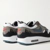 Air Max 1 Escape Leather-Trimmed Suede and Mesh Sneakers - BK Air Max 1 Escape Leather-Trimmed Suede and Mesh Sneakers - BK