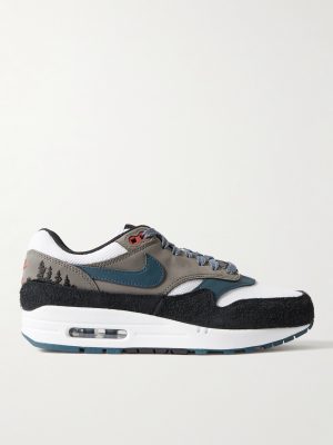 Air Max 1 Escape Leather-Trimmed Suede and Mesh Sneakers Air Max 1 Escape Leather-Trimmed Suede and Mesh Sneakers