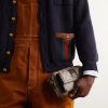 Ophidia Mini Leather-Trimmed Monogrammed Coated-Canvas Messenger Bag - E2 Ophidia Mini Leather-Trimmed Monogrammed Coated-Canvas Messenger Bag - E2