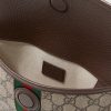 Ophidia Leather and Webbing-Trimmed Monogrammed Coated-Canvas Belt Bag - E1 Ophidia Leather and Webbing-Trimmed Monogrammed Coated-Canvas Belt Bag - E1