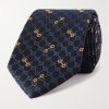 7cm Logo-Embroidered Silk-Jacquard Tie 7cm Logo-Embroidered Silk-Jacquard Tie