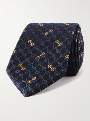 7cm Logo-Embroidered Silk-Jacquard Tie