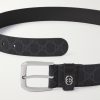 3.5cm Monogrammed Leather Belt - E1