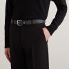 3.5cm Monogrammed Leather Belt - FR