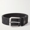 3.5cm Monogrammed Leather Belt