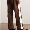 Straight-Leg Embellished Striped Tech-Jersey Track Pants - BK Straight-Leg Embellished Striped Tech-Jersey Track Pants - BK
