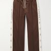 Straight-Leg Embellished Striped Tech-Jersey Track Pants Straight-Leg Embellished Striped Tech-Jersey Track Pants