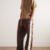 Straight-Leg Embellished Striped Tech-Jersey Track Pants - OU Straight-Leg Embellished Striped Tech-Jersey Track Pants - OU