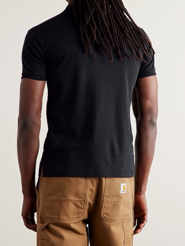Slim-Fit Logo-Embroidered Pima Cotton Polo Shirt - BK
