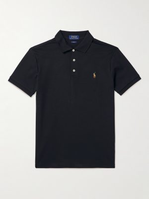 Slim-Fit Logo-Embroidered Pima Cotton Polo Shirt Slim-Fit Logo-Embroidered Pima Cotton Polo Shirt
