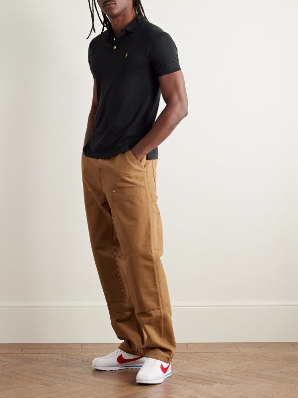 Slim-Fit Logo-Embroidered Pima Cotton Polo Shirt - OU