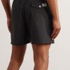 Traveler Straight-Leg Mid-Length Swim Shorts - BK Traveler Straight-Leg Mid-Length Swim Shorts - BK