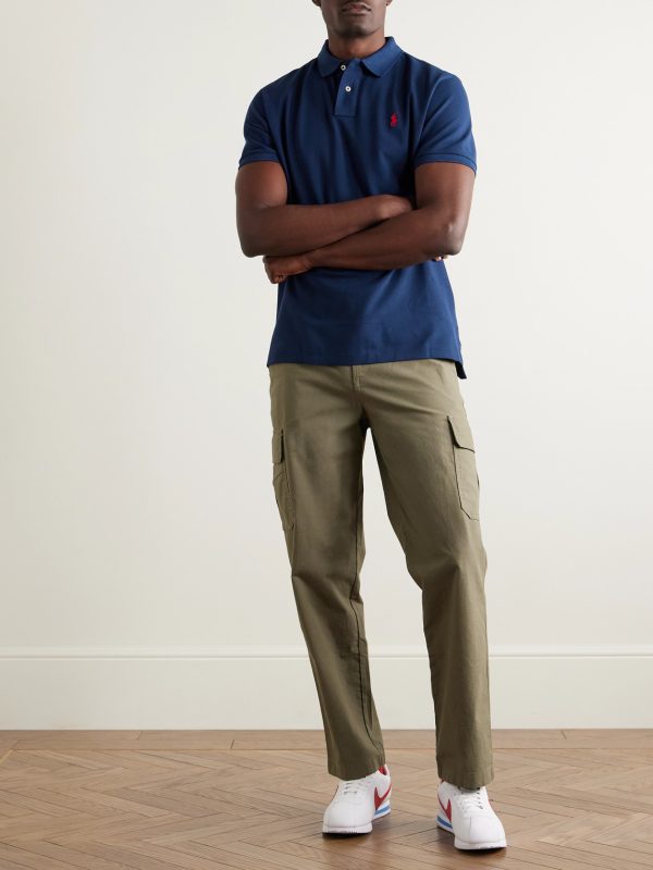 Slim-Fit Cotton-Piqué Polo Shirt - OU