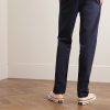 Fallon Straight-Leg Cotton-Blend Twill Trousers - BK