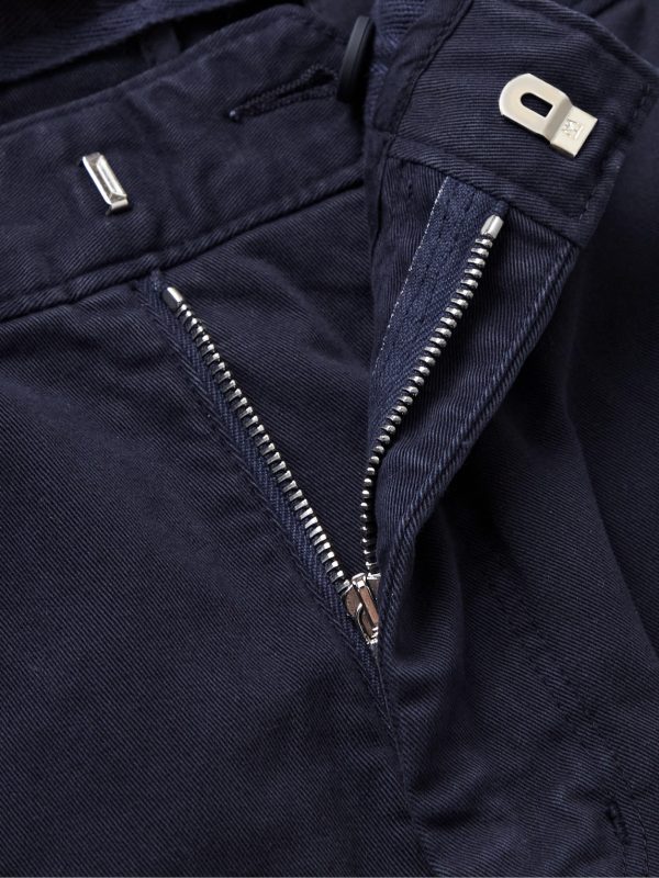 Fallon Straight-Leg Cotton-Blend Twill Trousers - E1