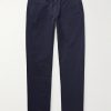 Fallon Straight-Leg Cotton-Blend Twill Trousers