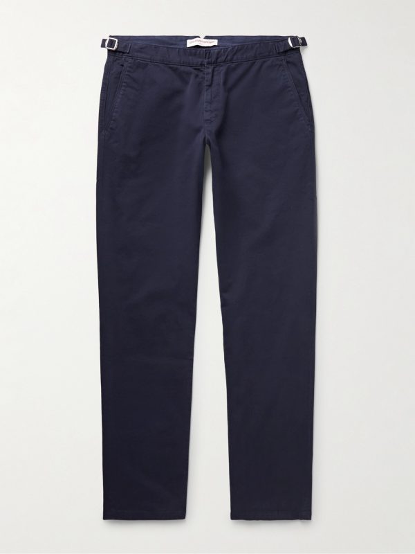 Fallon Straight-Leg Cotton-Blend Twill Trousers