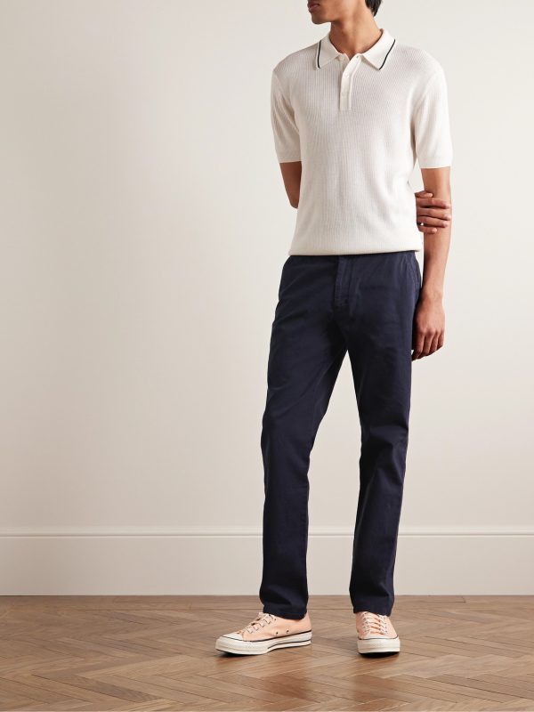 Fallon Straight-Leg Cotton-Blend Twill Trousers - OU