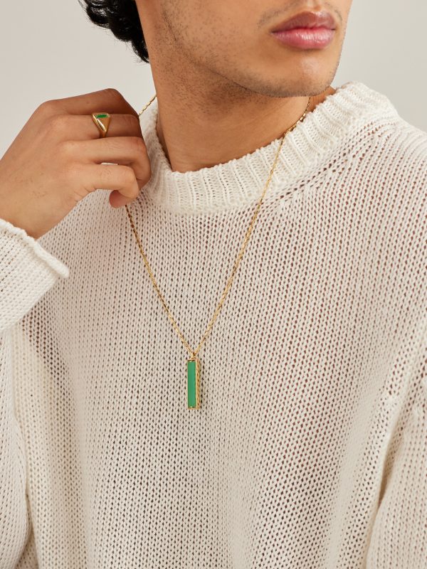 18-Karat Gold, Chalcedony and Diamond Necklace - FR