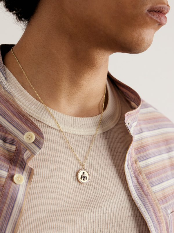 Gold Diamond Pendant Necklace - FR Gold Diamond Pendant Necklace - FR