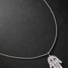 Large Nugget Hamsa 14-Karat White Gold Necklace Large Nugget Hamsa 14-Karat White Gold Necklace