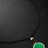 Gold, Malachite and Cord Pendant Necklace Gold, Malachite and Cord Pendant Necklace