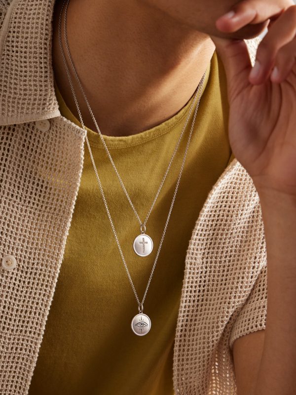 White Gold Diamond Pendant Necklace - E1