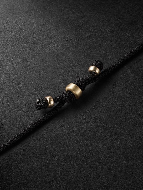Gold, Chrysocolla and Cord Necklace - BK Gold, Chrysocolla and Cord Necklace - BK