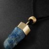 Gold, Chrysocolla and Cord Necklace - CU Gold, Chrysocolla and Cord Necklace - CU