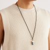 Gold, Chrysocolla and Cord Necklace - FR Gold, Chrysocolla and Cord Necklace - FR