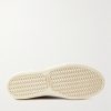 Logo-Print Leather-Trimmed Canvas Sneakers - E1 Logo-Print Leather-Trimmed Canvas Sneakers - E1
